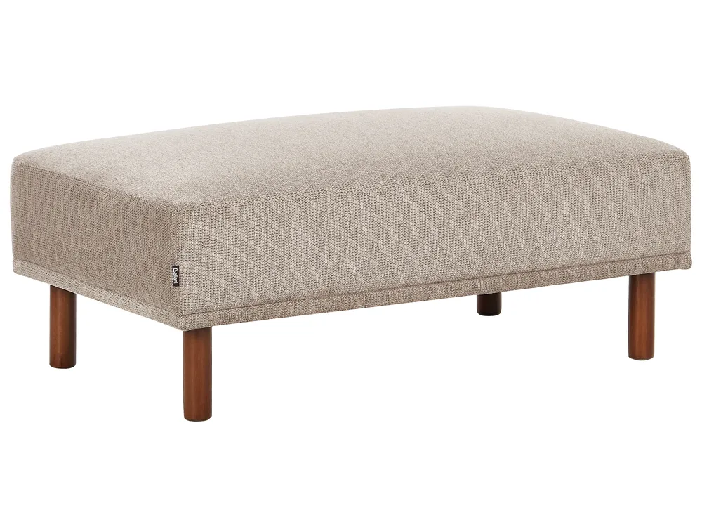 Ottoman HOLT Fabric Taupe - Beliani.fi