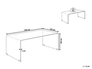 Couchtisch KENDALL Sicherheitsglas Transparent_797728