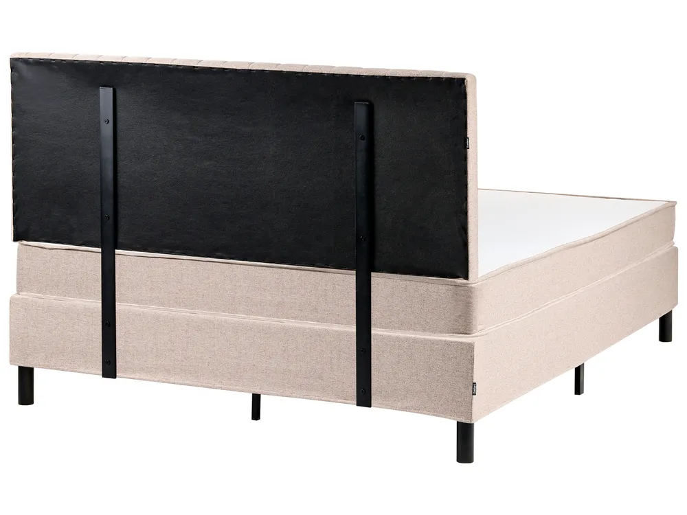 Boxspringbett Stoff COUNTESS 160 x 200 cm Beige_1054304