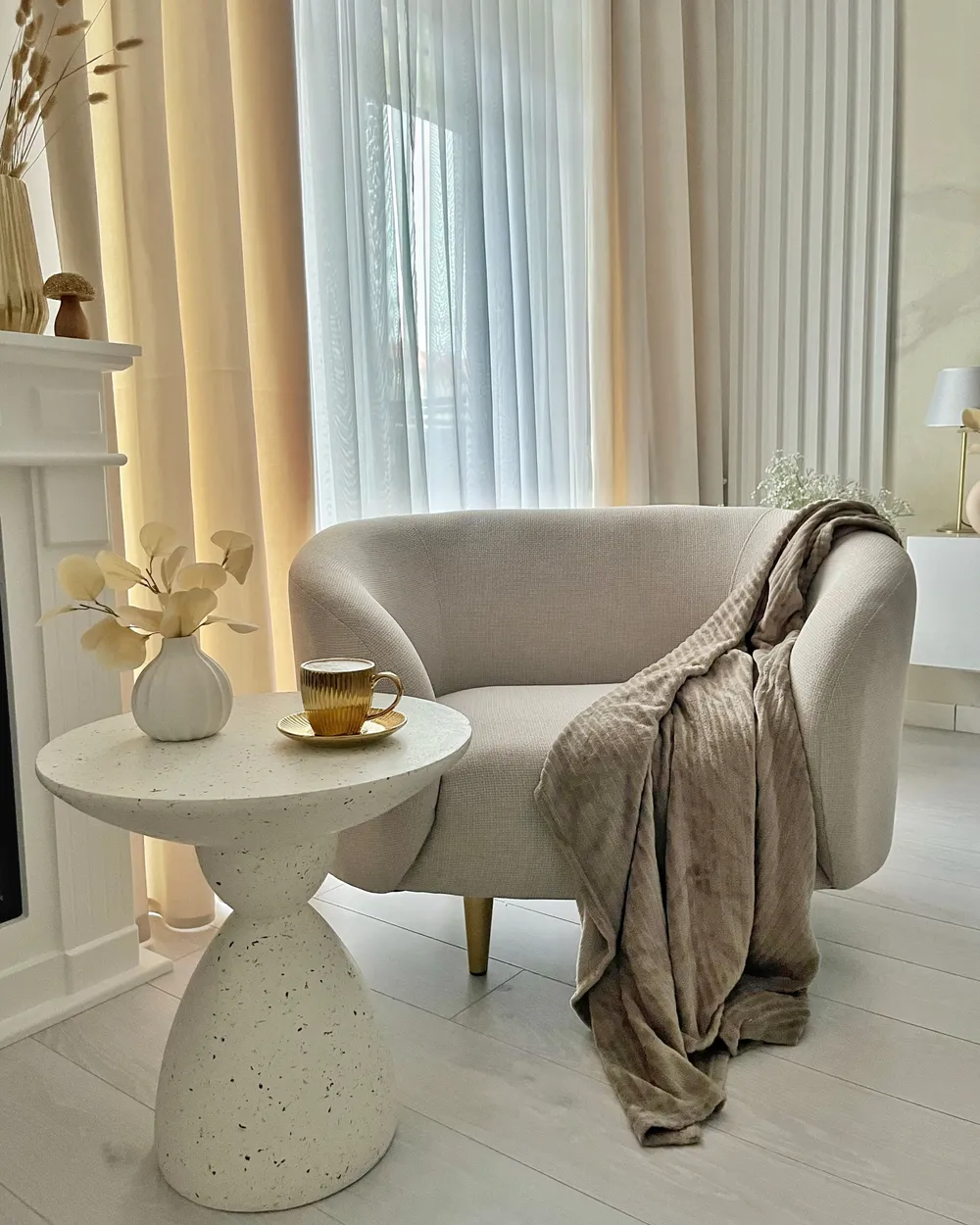 Sessel LOEN Stoff Hellbeige