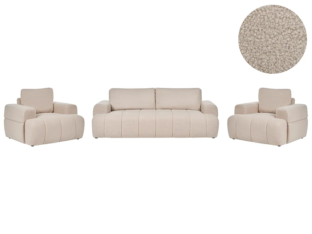 Bankenset 5-zits NARILLA Bouclé Beige