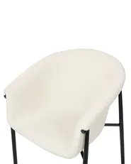 Esszimmerstuhl 2er Set AMES Bouclé Cremeweiß_887215