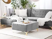Ottomane ABERDEEN Samtstoff Grau_1172073