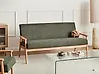 Sofa 3-Sitzer ESRUM Stoff Hellbraun / Grün