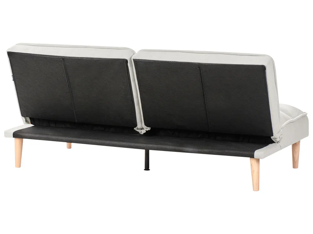Sofa Bed 3 Seater SILJAN Fabric Off-White_968671