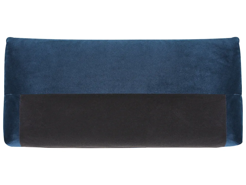 Bank 3-zits LUVOS Fluweel Donkerblauw_970585