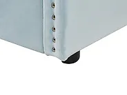 Trundle Bed Velvet TROYES 90 x 200 cm (EU Single) Light Blue_837066