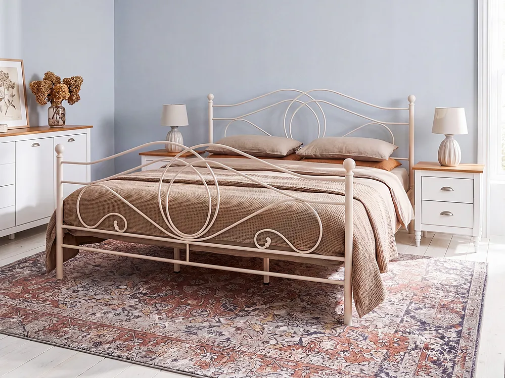 Bed Metaal LYRA 180 x 200 cm Lichtbeige_1162039