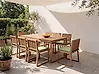 Gartenmöbel Set 8-Sitzer SASSARI PREMIUM inkl. Kissen zertifiziertes Akazienholz Hellgrün