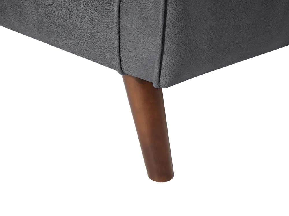 Sofa 2-Sitzer LOKKA Kunstleder Grau_697877