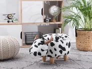 Storage Animal Stool COW Cow Fabric White_752231