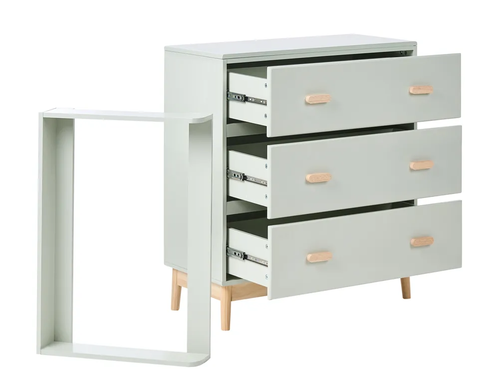 Changing Table Dresser QUILPIE Light Green - Beliani.nl