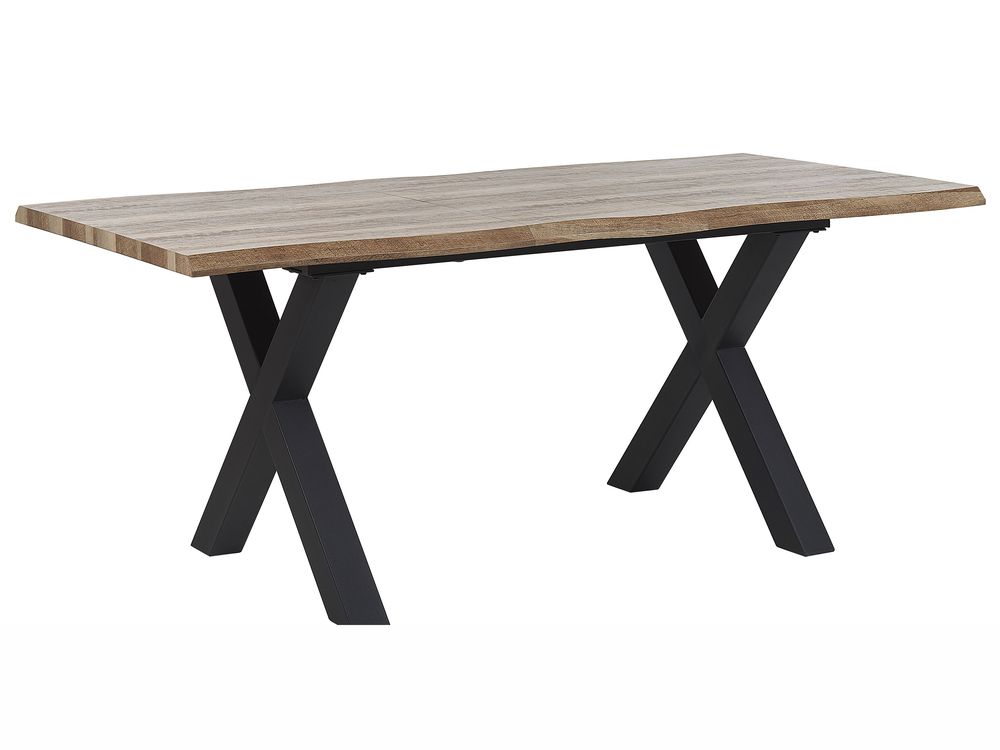 Eettafel uitschuifbaar BRONSON Donkerbruin 140/180 cm 90 cm