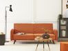 Schlafsofa 3-Sitzer SENJA Samtstoff Orange