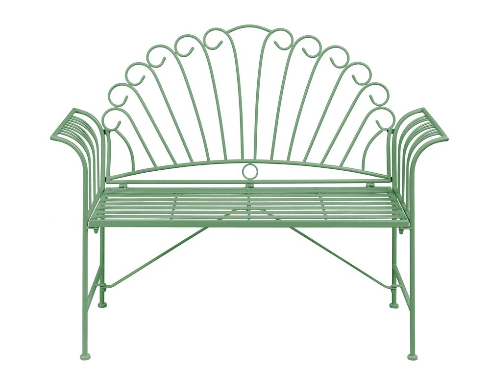 Garden Bench CAVINIA 125 cm Metal Green