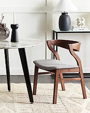 Set of 2 Dining Chairs MAROA Wood Light Grey_1172002