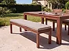 Gartenbank mit Auflage TUSCANIA 160 cm Eukalyptusholz Beige