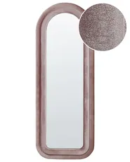 Wandspiegel CULAN 60 cm 160 cm Samtstoff Rosa_903917