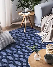 Teppich CIZRE Marineblau 160 x 230 cm Viskose_1182880