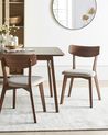 Set van 2 eetkamerstoelen HOLLY Hout Bruin/beige