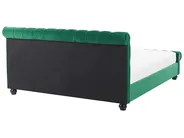 Wasserbett Samtstoff AVALLON 180 x 200 cm Smaragdgrün_846960