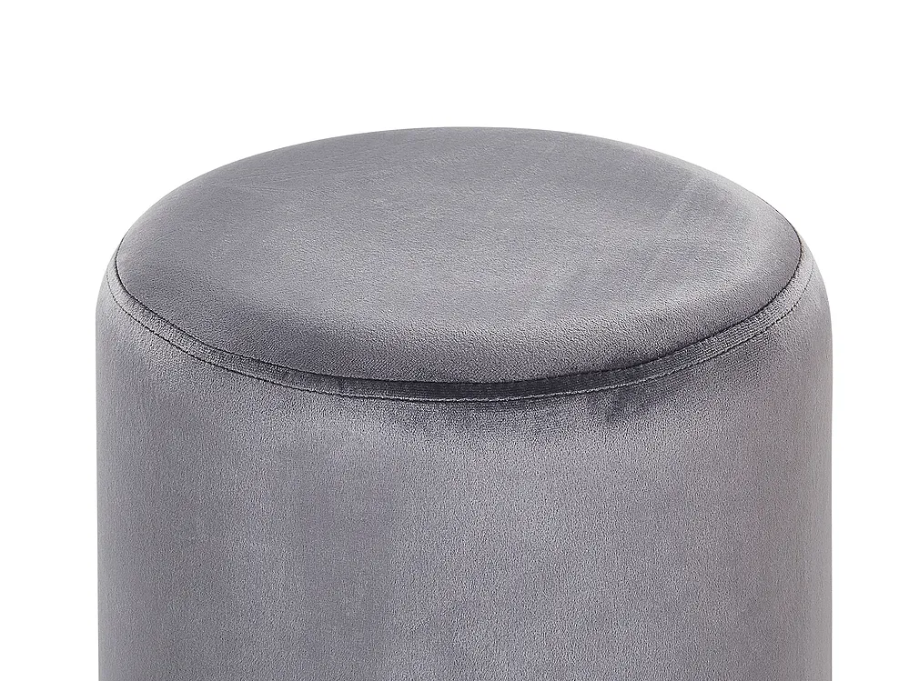 Pouf BRIGITTE Samtstoff Grau_782037