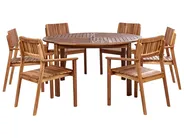 Gartenmöbel Set 6-Sitzer AGELLO Akazienholz Braun_924285