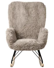 Rocking Chair AKRA Faux Fur Taupe_1033121