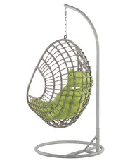 Hängesessel mit Gestell ARPINO Polyrattan Beige_724620