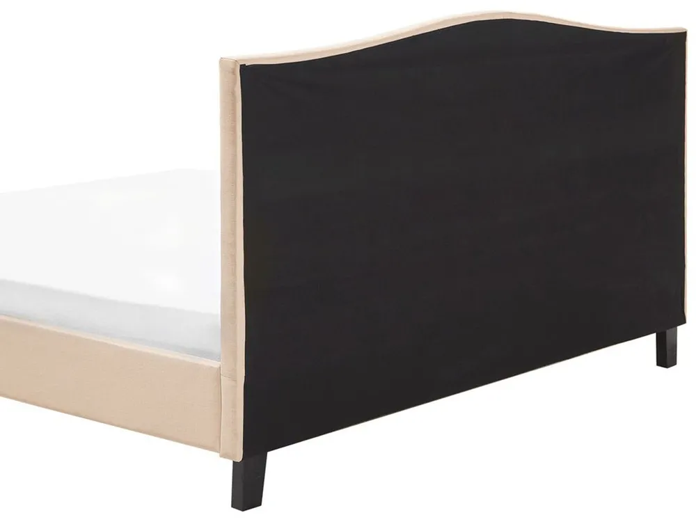 Bett mit Lattenrost Stoff MONTPELLIER 180 x 200 cm Beige_754231