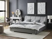 Wasserbett Stoff NANTES 180 x 200 cm Hellgrau_103233