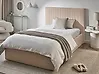 Bett mit Stauraum VION Bouclé Beige 120 x 200 cm