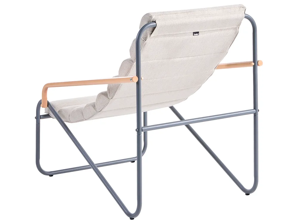 Lounge Set mit Tisch 2-Sitzer PASTO Metall Dunkelgrau_1057482