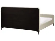 Bett mit Lattenrost Bouclé LUNAN 160 x 200 cm Beige_960719