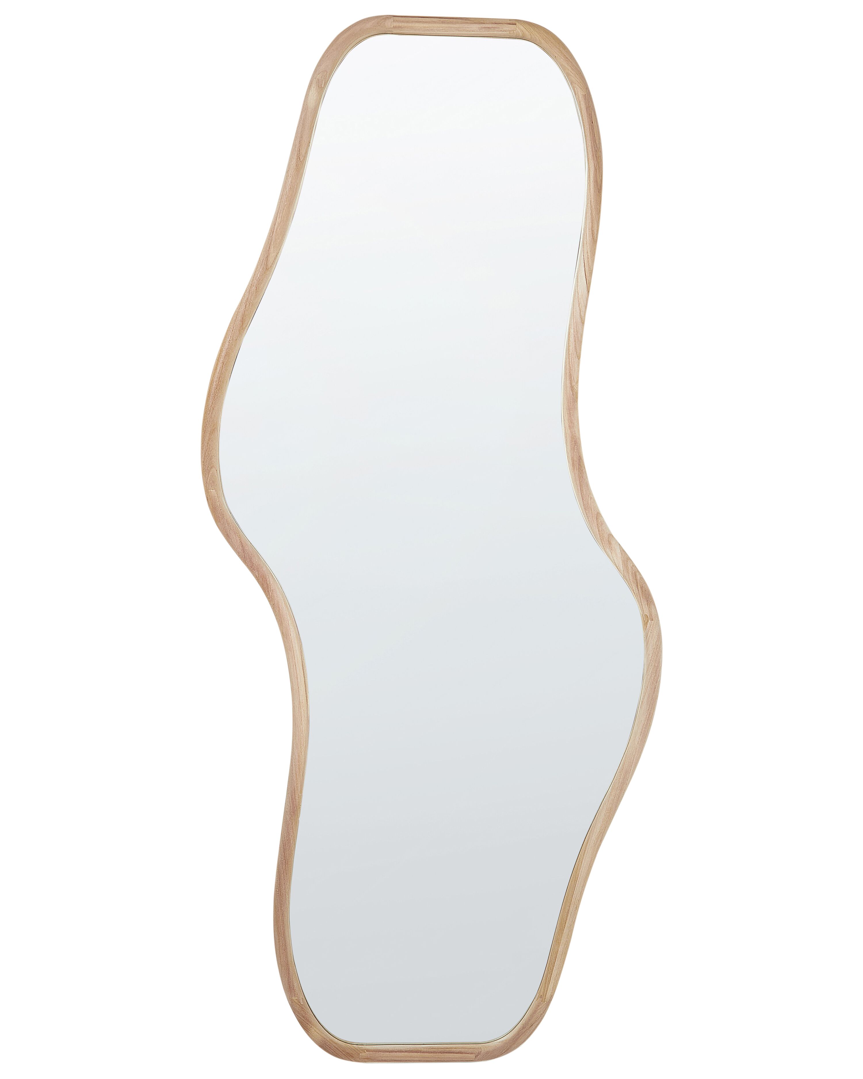 Wall Mirror BIOLLET 80 cm 180 cm Paulownia Wood Natural - Beliani.de