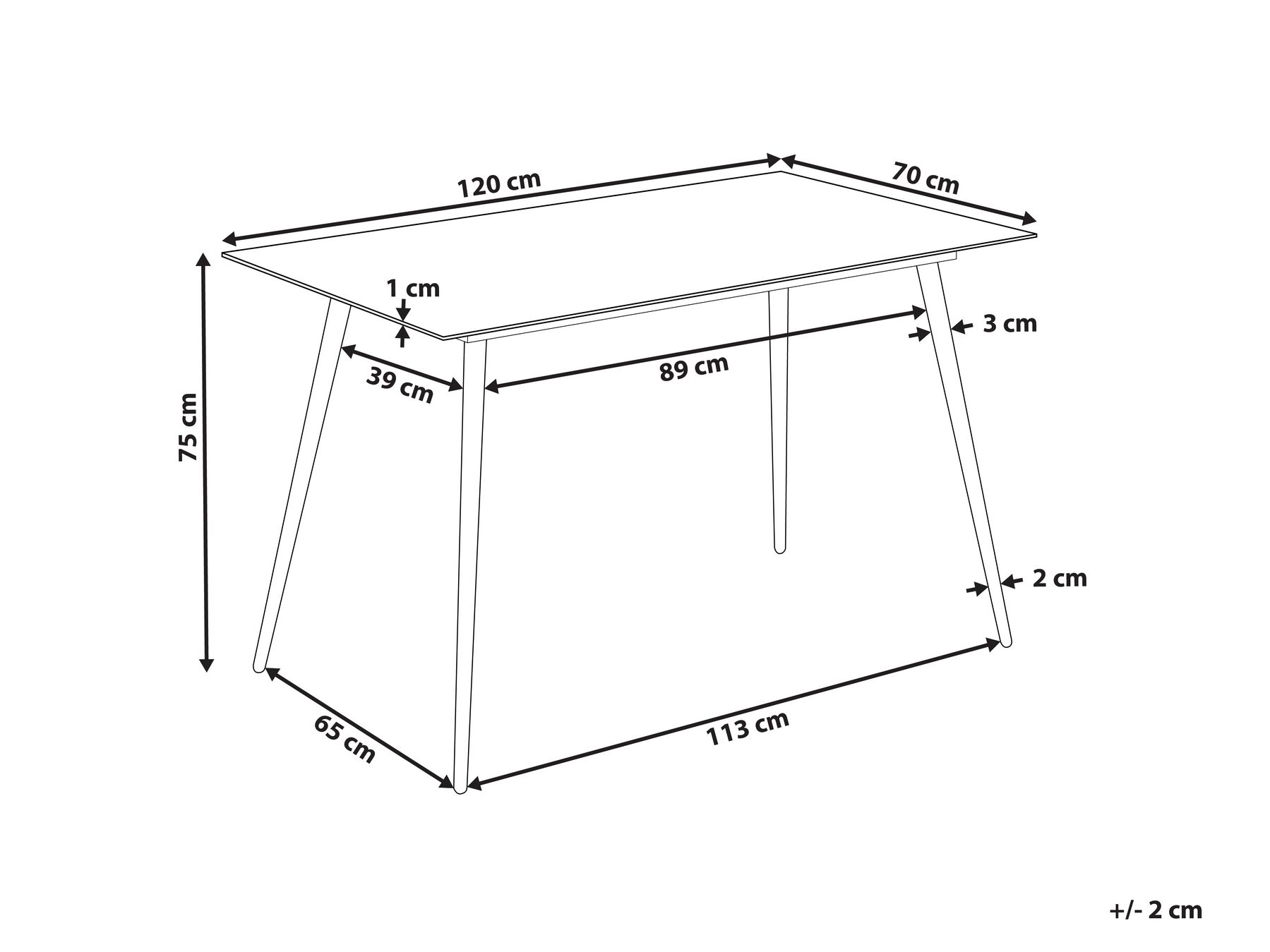 Dining Table MULGA Marble/ Gold 120 cm 70 cm Tempered Glass_850684
