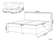 Divan Bed with Storage REGENT Fabric Light Beige 180 x 200 cm (EU Super King)_1065412