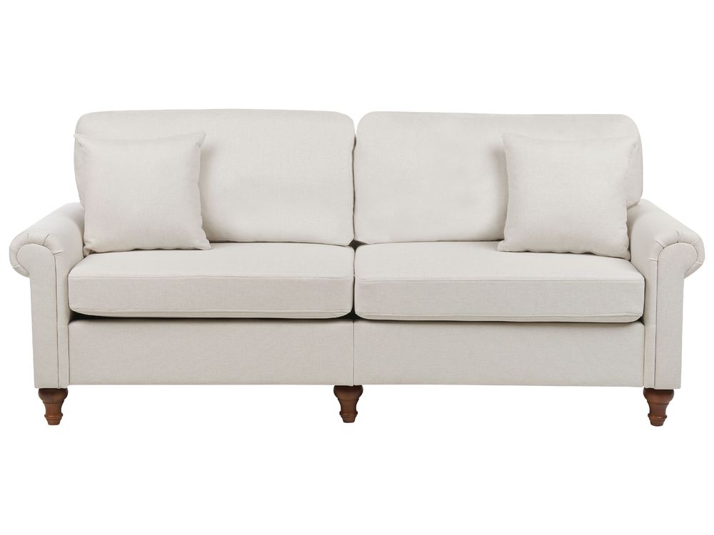 Sofa 3 Seater GINNERUP Fabric Light Beige