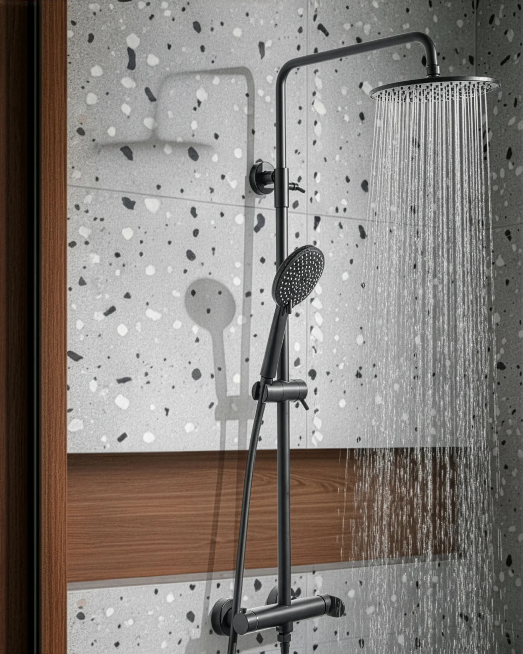 Mixer Shower Set with Rainshower CATAMARCA Black_1000222