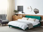 Bed Velvet FITOU 160 x 200 cm (EU King Size) Dark Green_709942
