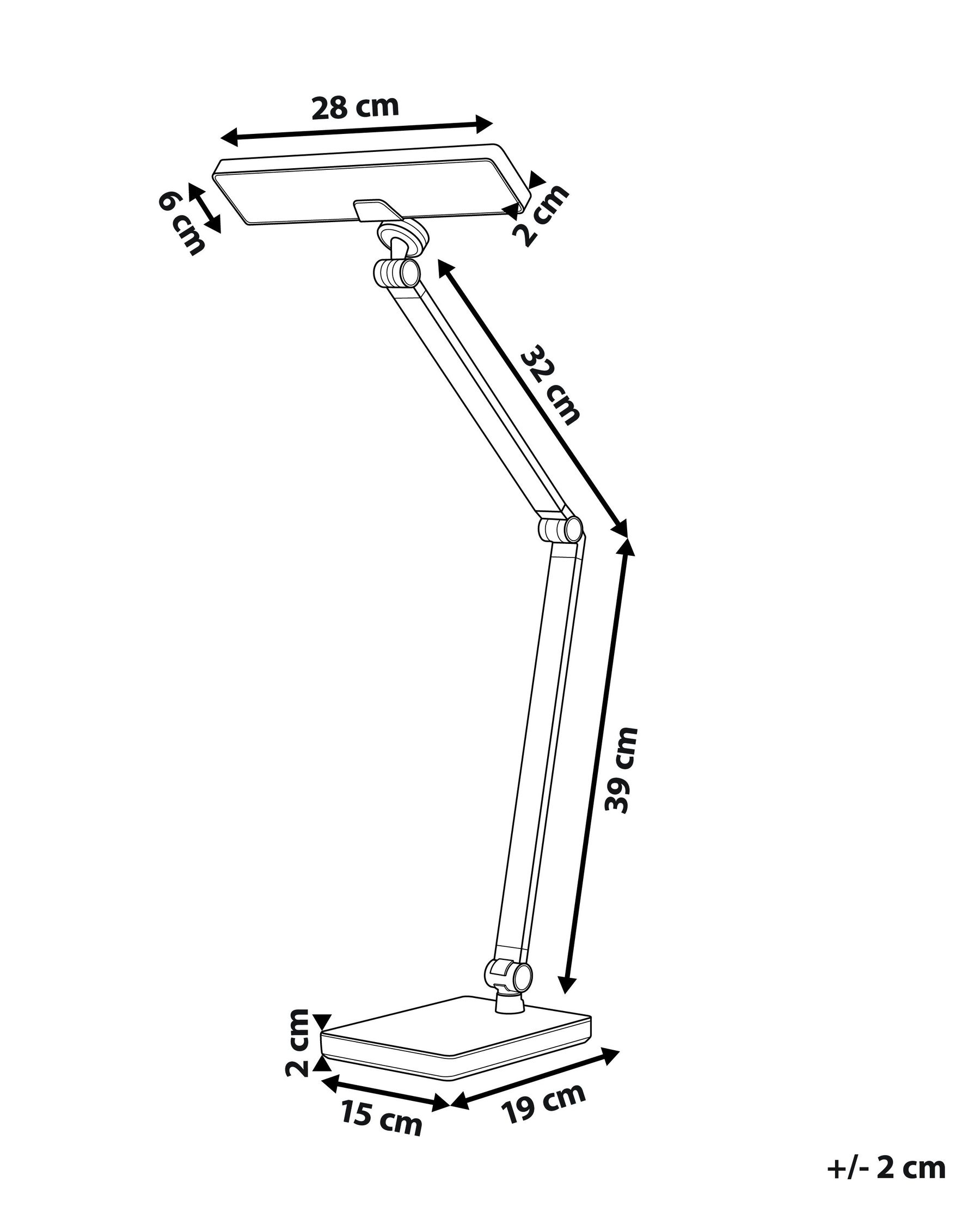 LED Schreibtischlampe LACERTA mit kabellosem Ladegerät Metall Schwarz_855141