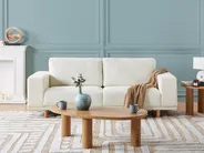Sofa 3-Sitzer NIVALA Bouclé Cremeweiß_946979