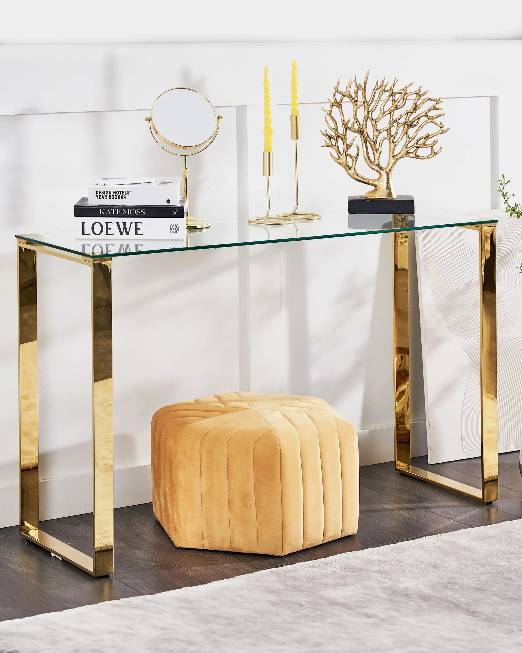 Konsolentisch TILON Sicherheitsglas Gold_857847