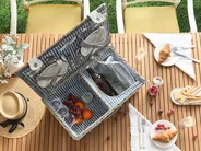 Picknickkorb FIGUE Geflecht Grau_964290