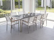 Gartentisch GROSSETO 220 cm 100 cm Granit poliert Grau_773784