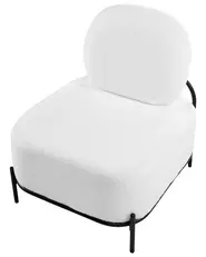 Sessel LUNDE Bouclé Weiß_1059359