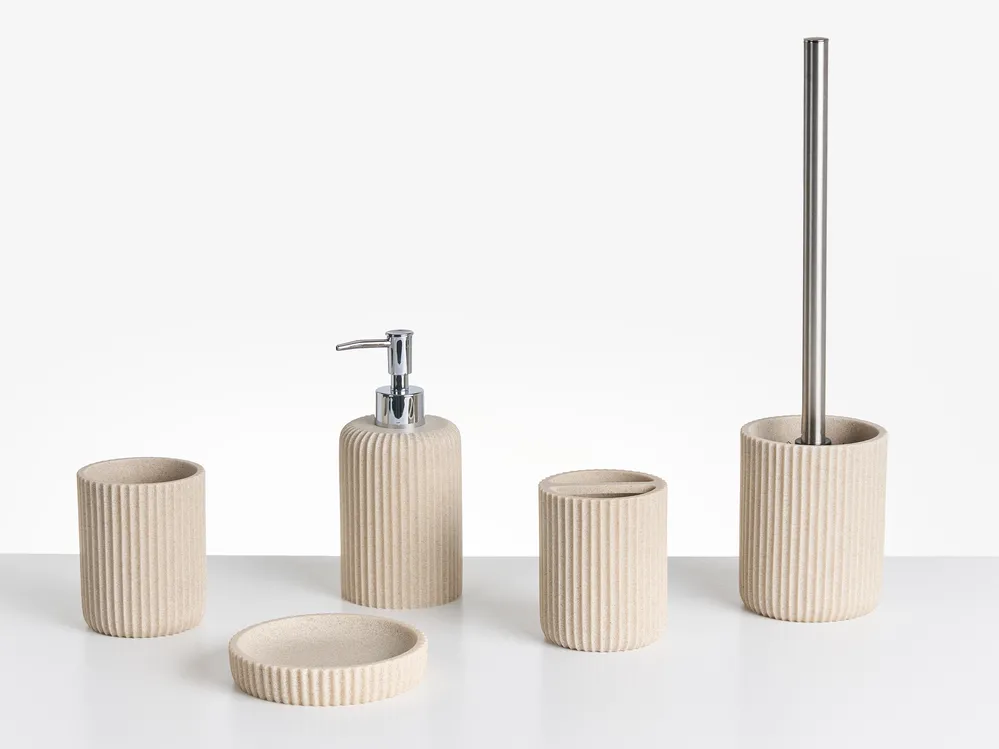 Badaccessoires Set 5-teilig CAMANA Hellbeige