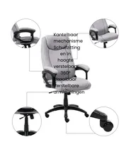 Directeursstoel GRACEFUL Linnen Grijs_1062996