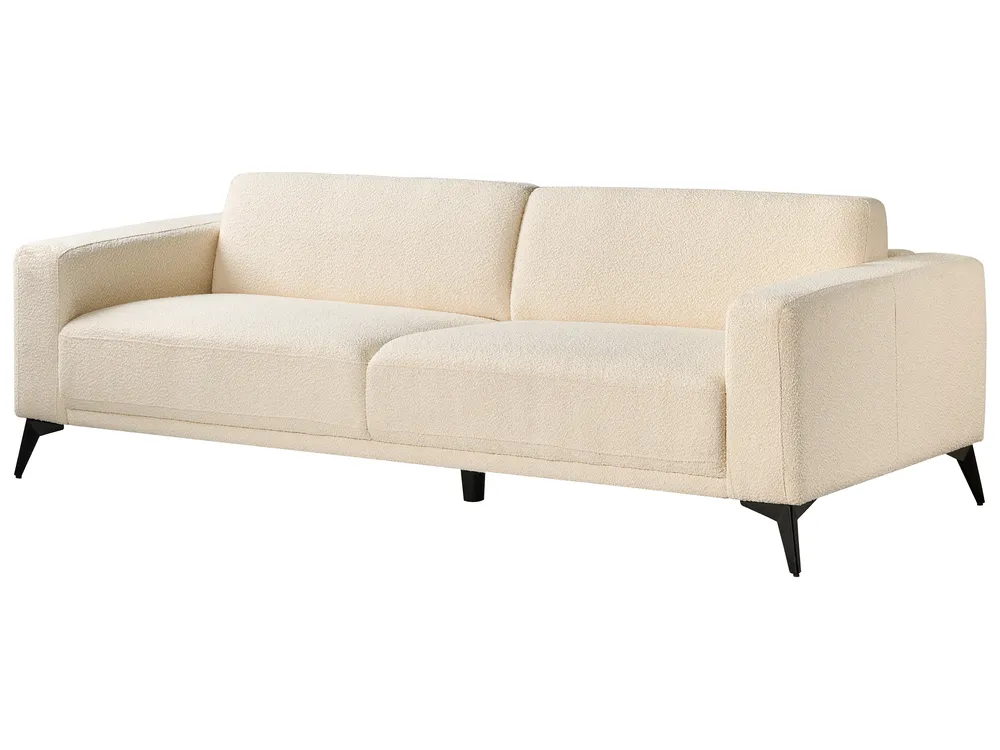 Sofa 3-Sitzer ANGE Bouclé Cremeweiß_941394