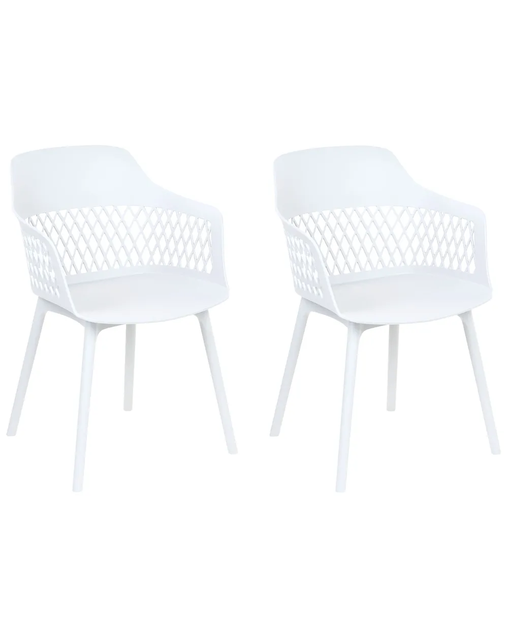 Set of 2 Dining Chairs ALMIRA White